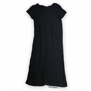 Honey Punch Solid Black Ribbed Goth Dress